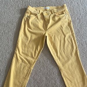 Loft gold jeans-size 8/29-raw hem-like new